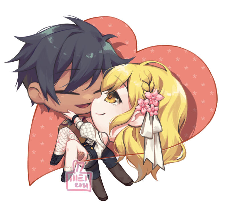 Couple chibi commission