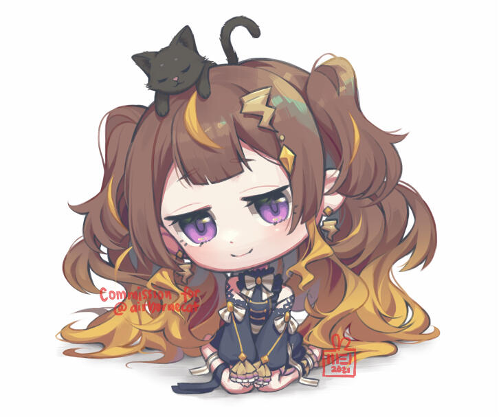 Chibi commission (@airbornecat)